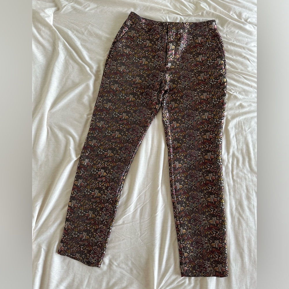 Zara jacquard floral plants